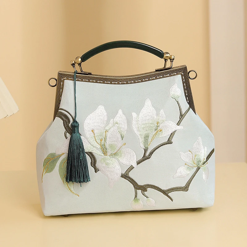 【夏花无尽】新中式旗袍马面裙国风复古单肩绣花文艺手拎斜挎单肩包