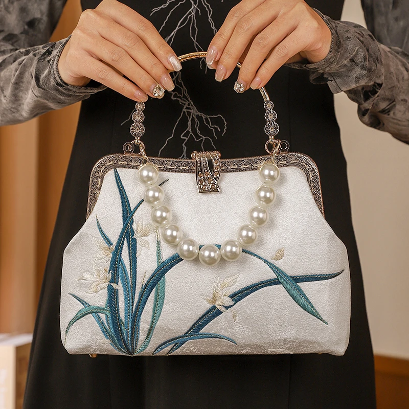 【兰花的春天】新中式国风气质复古名媛百搭单肩斜挎时尚优雅A582