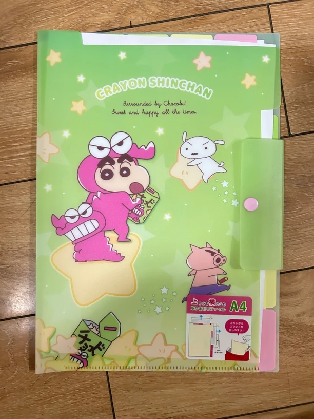 日本进口蜡笔小新文件夹