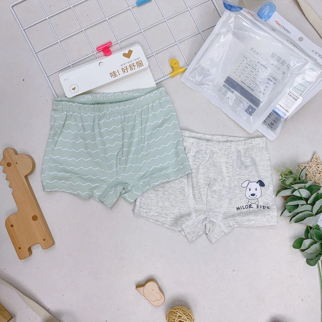 2892【两件装】米乐熊男宝内穿小裤裤头儿童家居用品DH-M2892