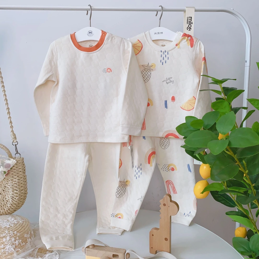 9852(保暖)米乐熊男女宝保暖套装冬季内衣套装秋冬