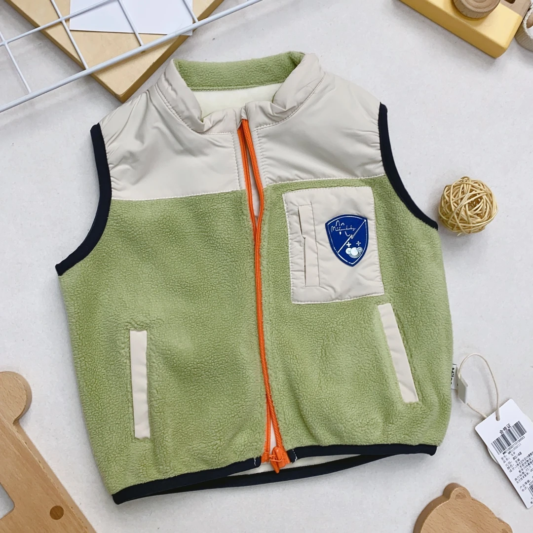 0105米乐熊(加绒)男女宝保暖马甲儿童内胆童装秋冬季MW0105SC11
