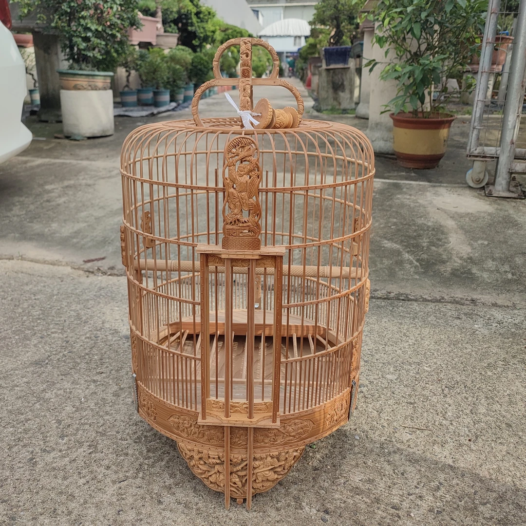 黑白四喜笼36高档雕花叶鹎画眉噪鹛八哥橙头地鸫活底广笼清远笼