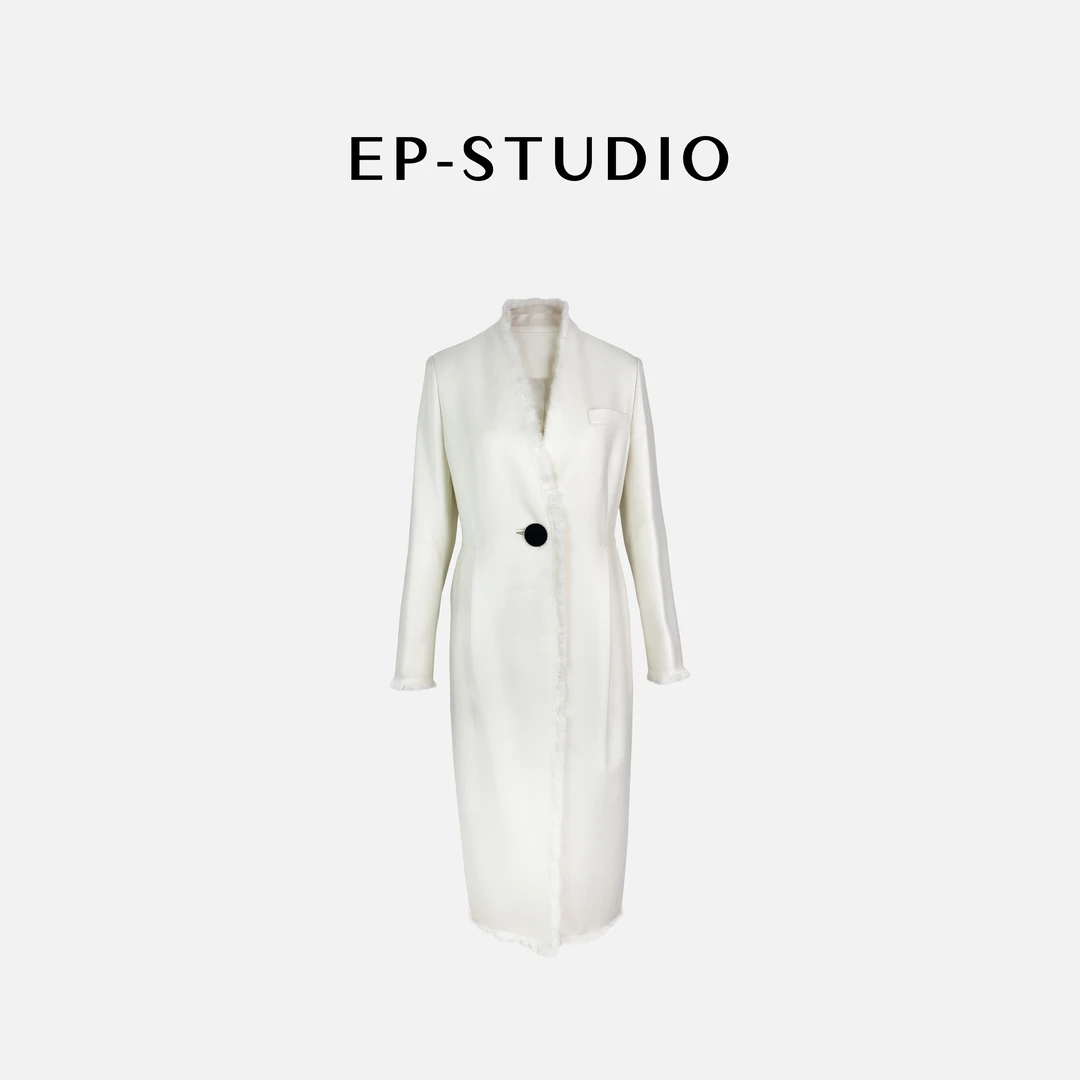 【雪域】设计高定款手工拉毛大衣58186