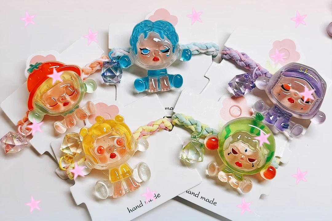 儿童时尚卡通可爱ins泡泡玛特夜光少女韩版甜美宝宝不伤发发饰