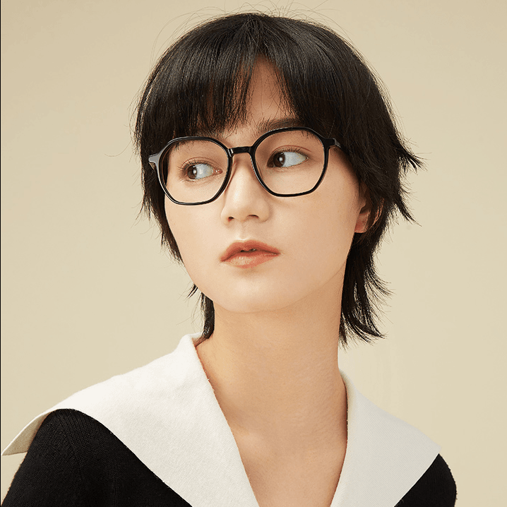 MUJOSH/木九十日系百搭素颜黑框遮脸镜框超轻复古MJ101FG404