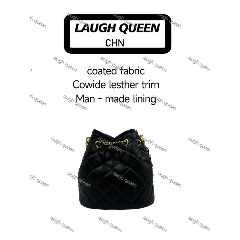 Laugh Queen手工打造真皮女士新款包10633菱格桶
