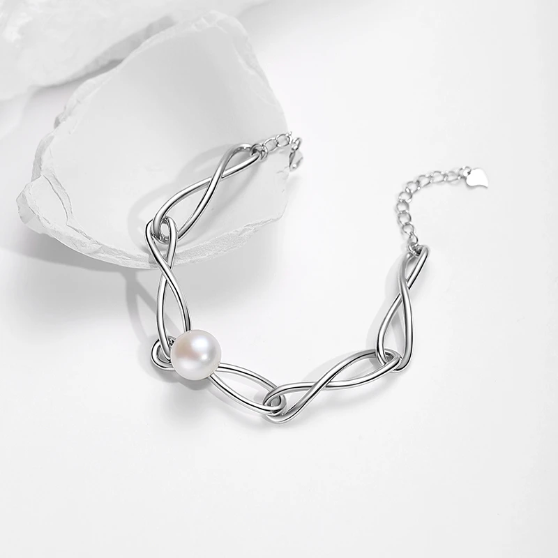 【莫比乌斯环】10-11mm淡水珍珠手链时尚冷淡风/多样性发货LYCH010