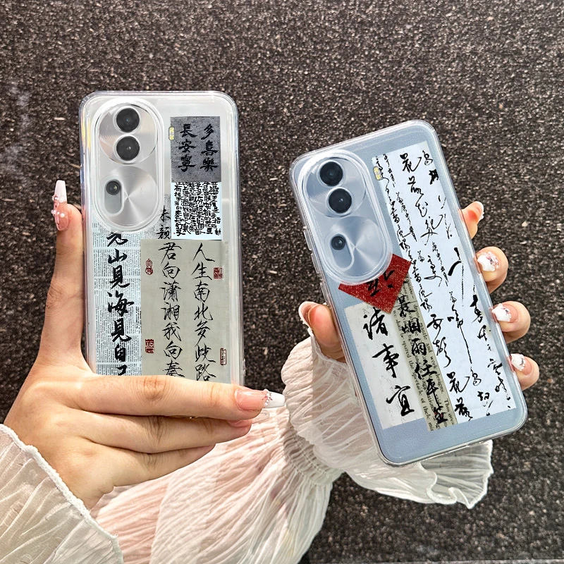 适用OPPOreno11手机壳findx6透明防摔创意古风诸事宜reno10保护套