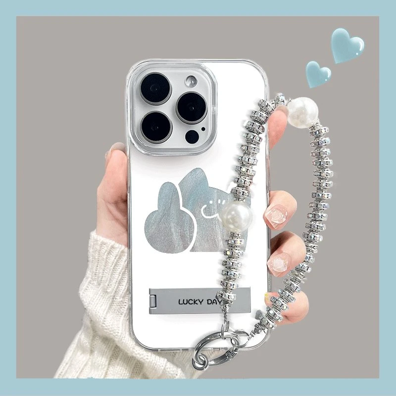 小猫中指适用苹果15iPhone14华为OPPOvivo小米羽纱支架手机壳