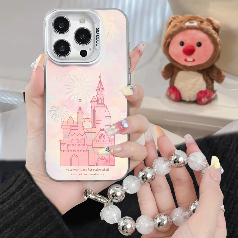 城堡烟花适用苹果/华为/OPPO/vivo/小米手机壳彩银创意小众保护套