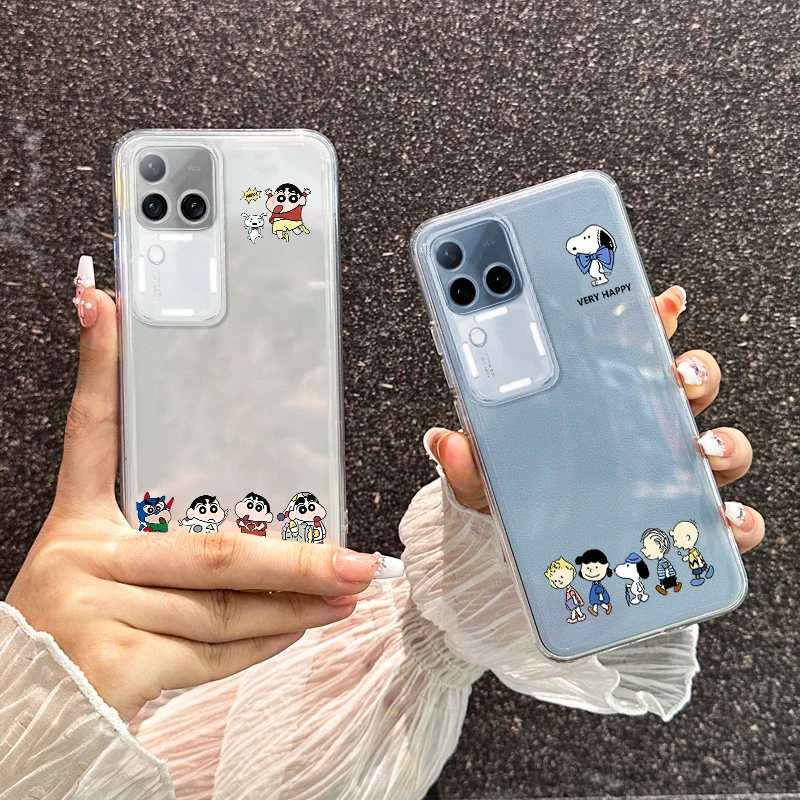 适用vivos18手机壳VIVOs18pro透明防摔创意史努比小队s18保护套