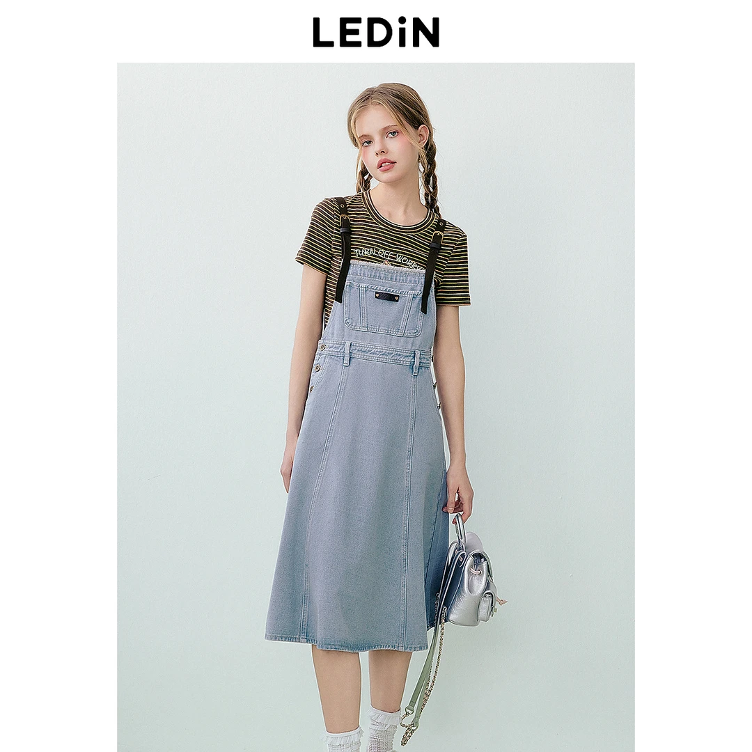 乐町韩系牛仔连衣裙