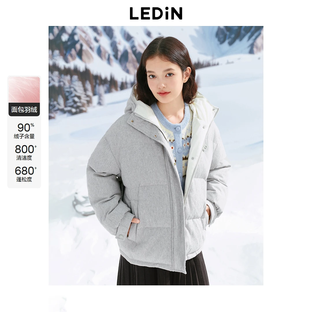 乐町一手长面包羽绒服1746