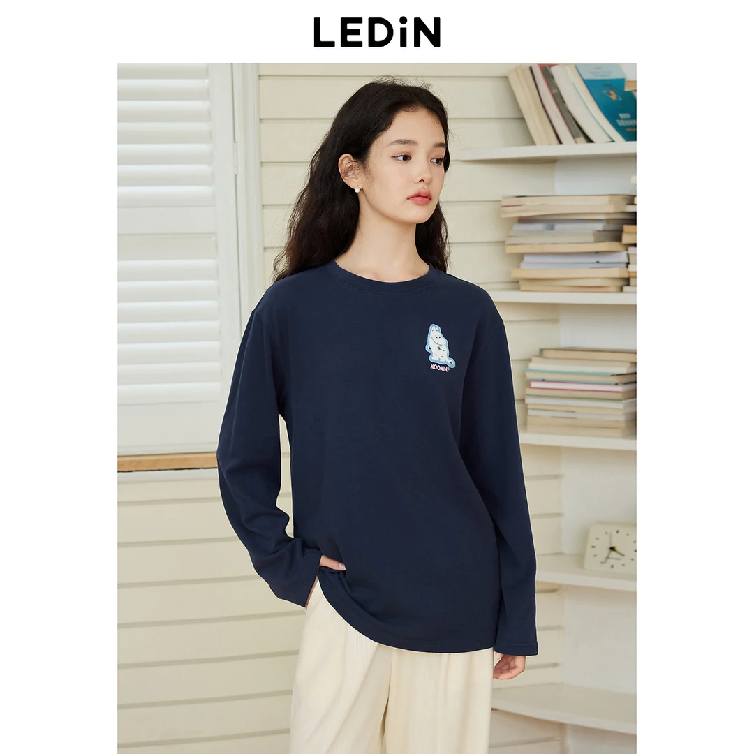 乐町×姆明联名合作系列宽松长袖T恤