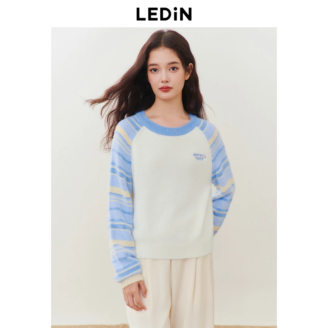 乐町重工绞花线套衫1724