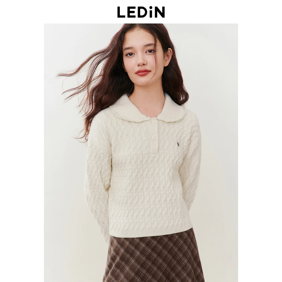 乐町绞花线套衫1747