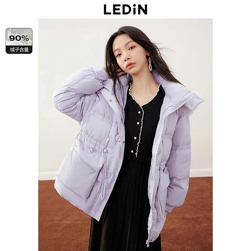 乐町连帽工装泡芙羽绒服