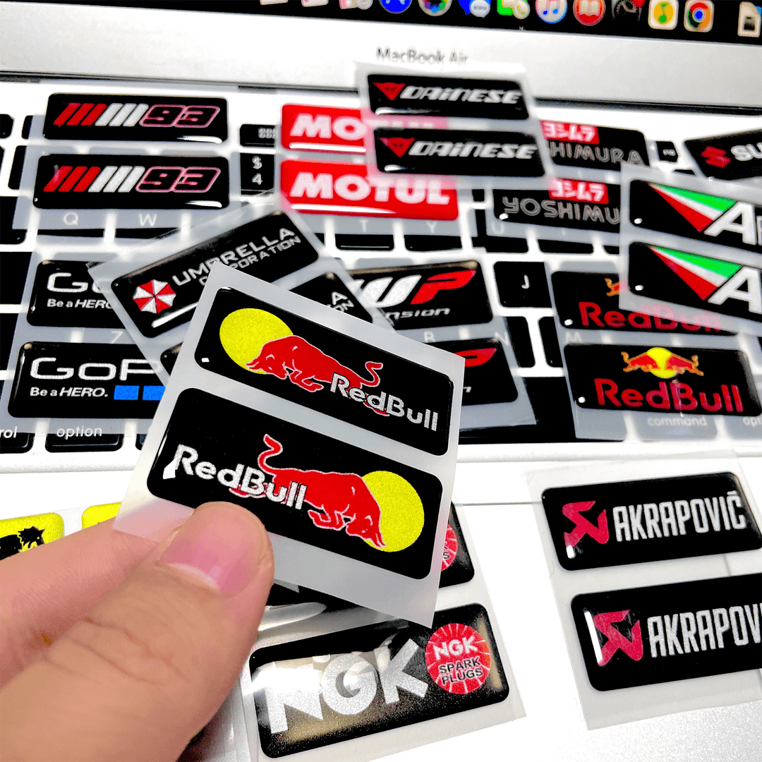 【一对装】3D立体滴胶反光贴摩托车电动车改装车赛车元素贴花通用