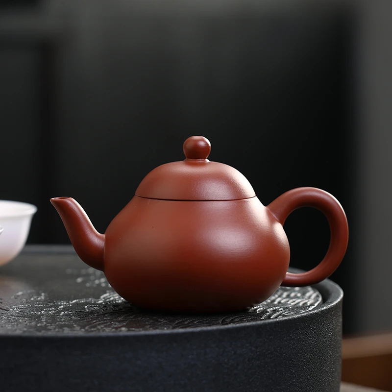 潮州手工紫砂壶朱泥小号单人泡茶壶家用功夫茶具大红袍单壶西施壶