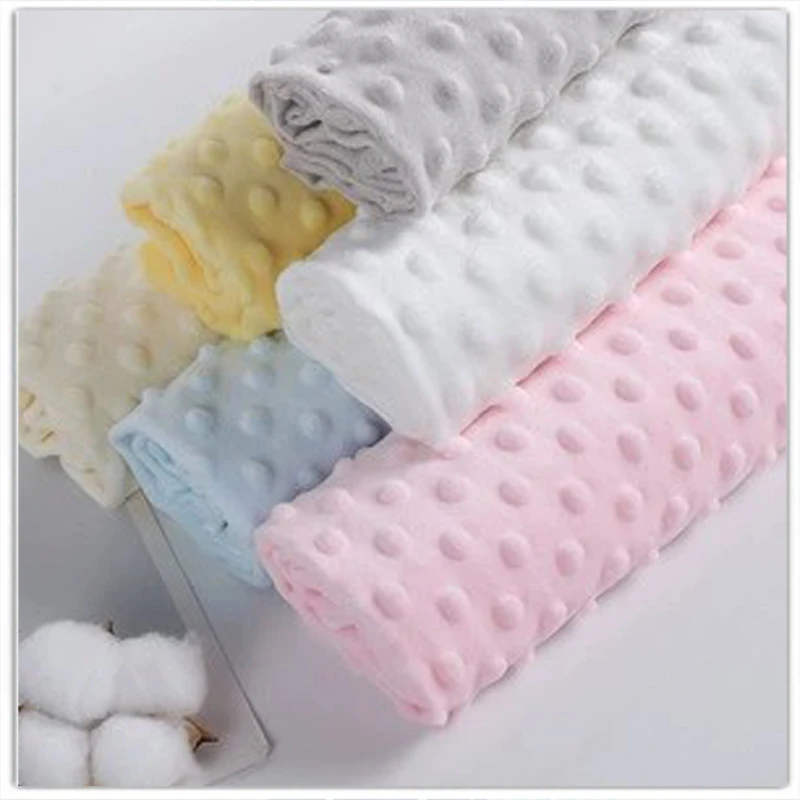 A类水晶超柔豆豆绒面料豆豆毯睡袋百家被布料婴儿童泡泡绒压泡布