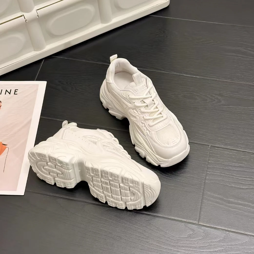 夏季新款真皮女鞋运时尚老爹鞋休闲鞋厚底小白鞋百搭2S-02