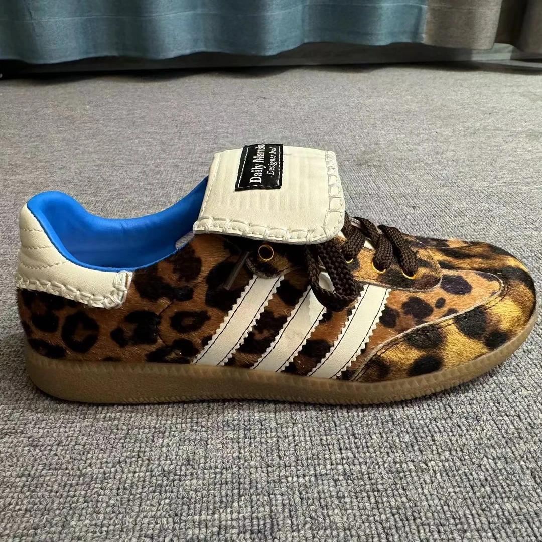 夏季新款鞋子女鞋单鞋运动鞋时尚百搭休闲鞋豹纹9881