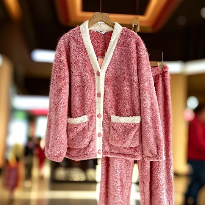 加厚加密北极绒秋冬简约大气86339