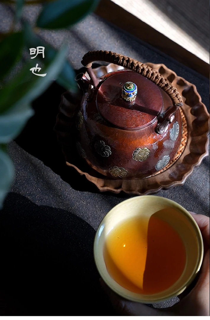 【明也茶器】小雏菊铜壶家用沏茶壶烧水壶