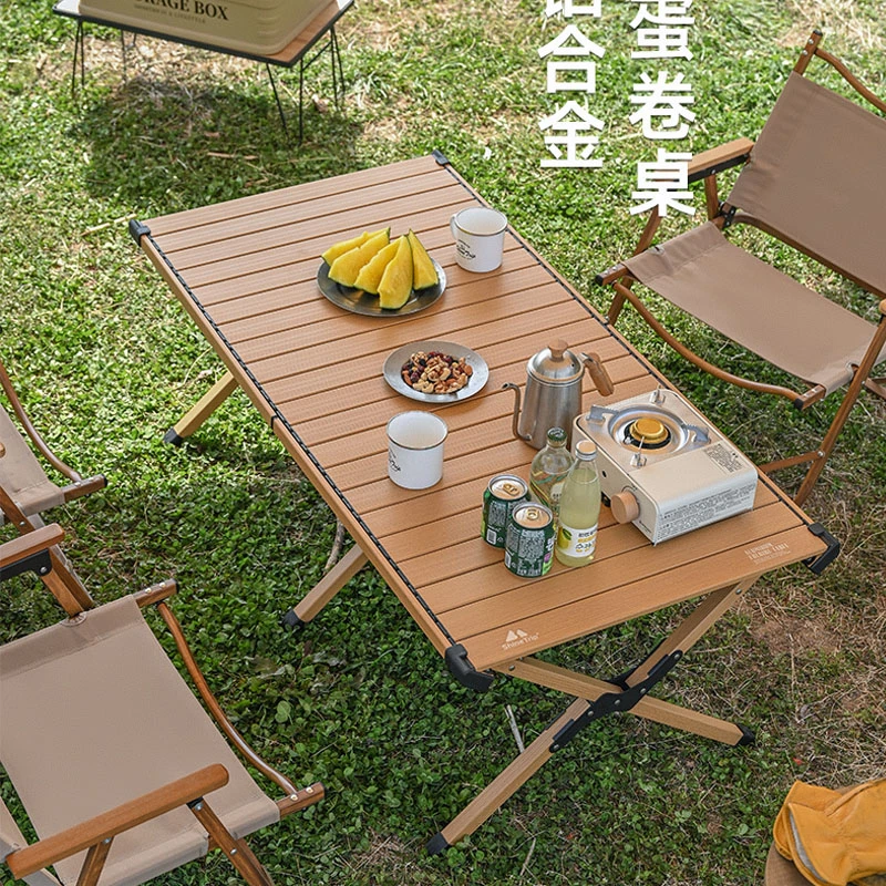 户外春游野营外出便携轻便折叠露营野餐蛋卷桌椅茶几套装铝合金