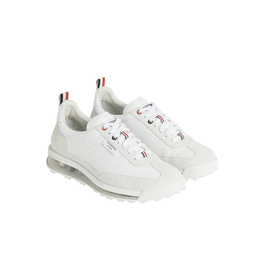 全新未使用 THOMBROWNE 汤姆布朗时尚休闲透气低帮运动鞋男士白色