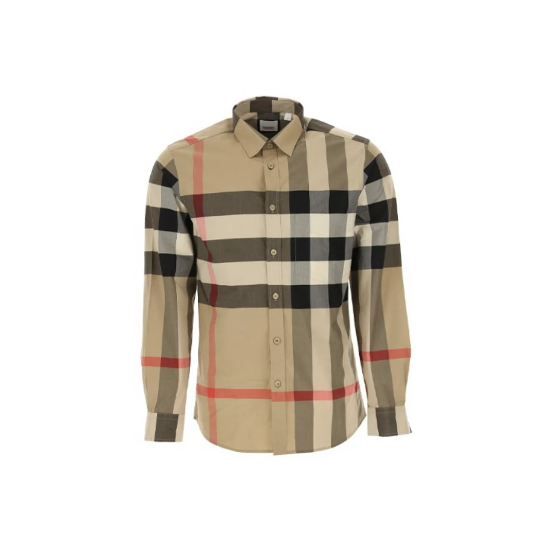 未使用 BURBERRY/博柏利 秋冬款经典休闲大格纹长袖衬衫男士