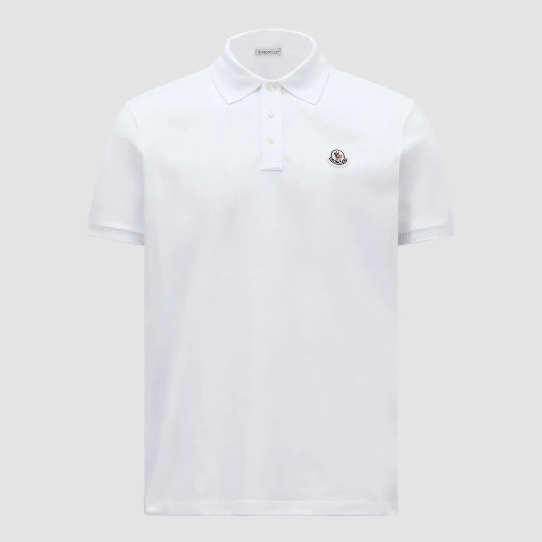 全新未使用 MONCLER 盟可睐蒙口休闲时尚百搭Polo衫短袖男士黑/白