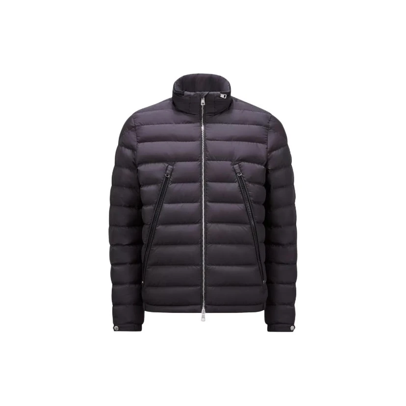 全新未使用 MONCLER 盟可睞蒙口 休闲百搭立领夹克羽绒服男士黑色
