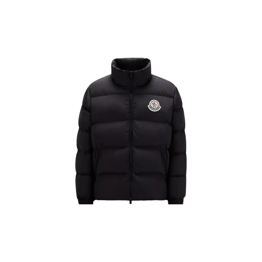 全新未使用 MONCLER Moncler徽 标贴布拉链立领夹克外套 男款黑色