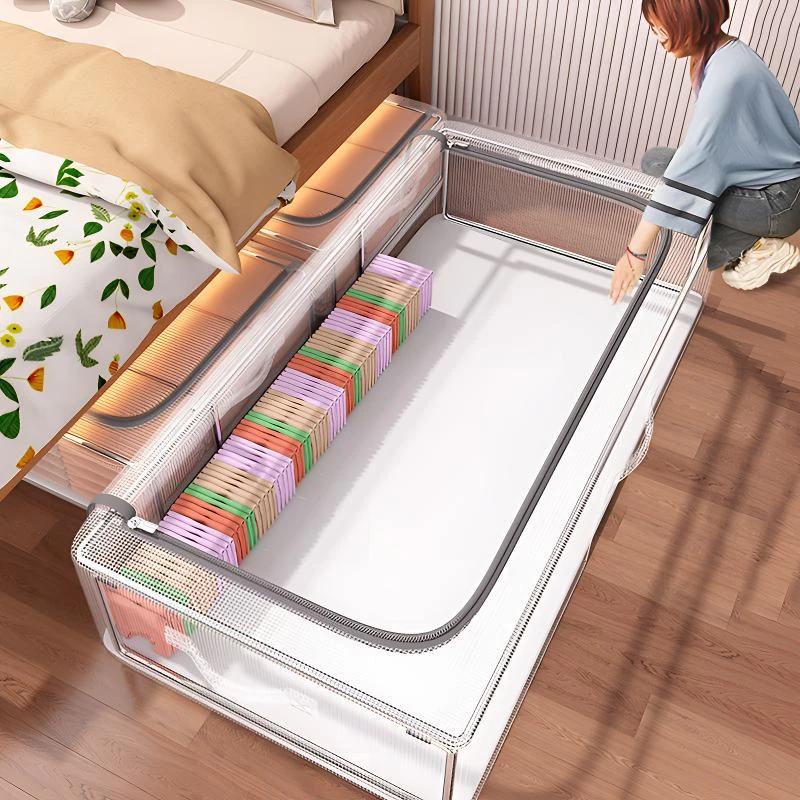 【床底不凌乱！】床底收纳箱扁平塑料透明家用衣物大容量储物整理盒