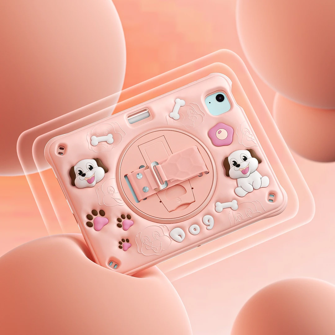 质悫通用air6苹果平板泡泡狗保护壳iPad保护套防摔防弯伸缩泡泡A