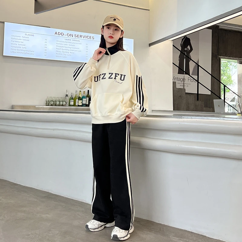 女大童春装套装2025新款儿童洋气春季初中学生女童春秋12运动15岁