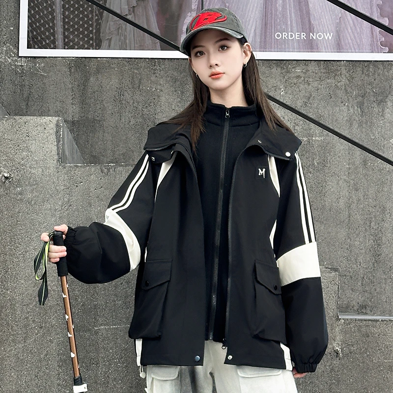 女大童春秋外套2025新款儿童洋气中学生冲锋衣12女童春季15岁衣服