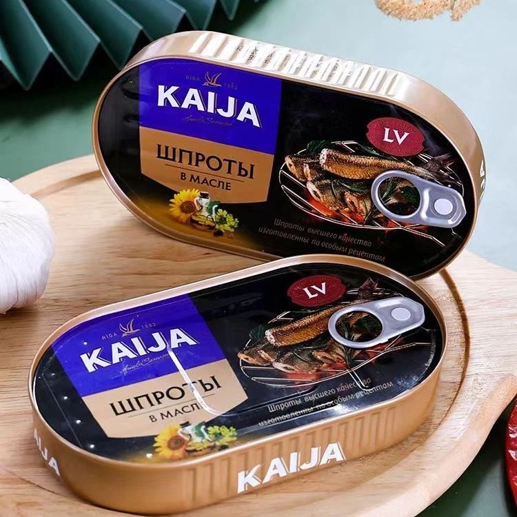 拉脱维亚原装进口熏制西鲱鱼罐头罐装即食海鲜下饭菜下酒菜罐头