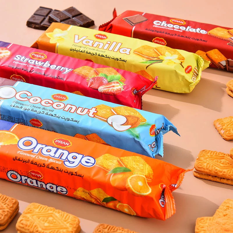 【发10包混合口味】孟加拉国进口熊谷屋夹心饼干90g袋多口味高级糕