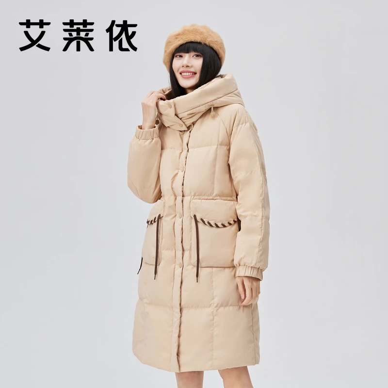艾莱依-冬季时尚保暖羽绒服女款爆款新款正品感织带联名款1426