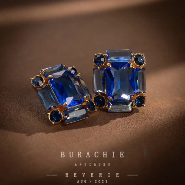 铜合金仿水晶耳饰 耳饰【7115】 英｜经典原标克拉款收工匠流光溢彩