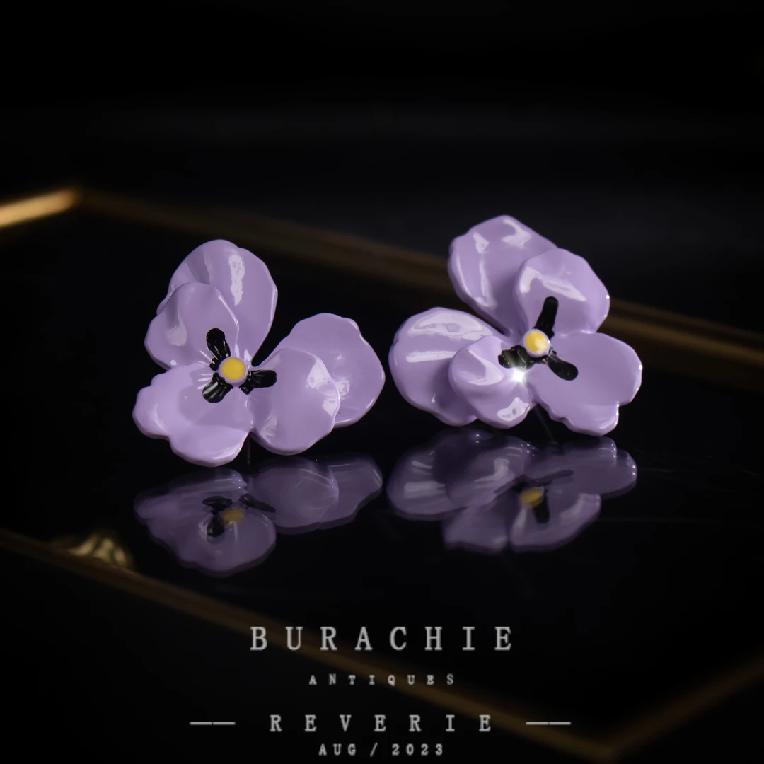 铜合金仿水晶耳饰 【4834】英｜经典原标克拉款CrownFrett工匠流光