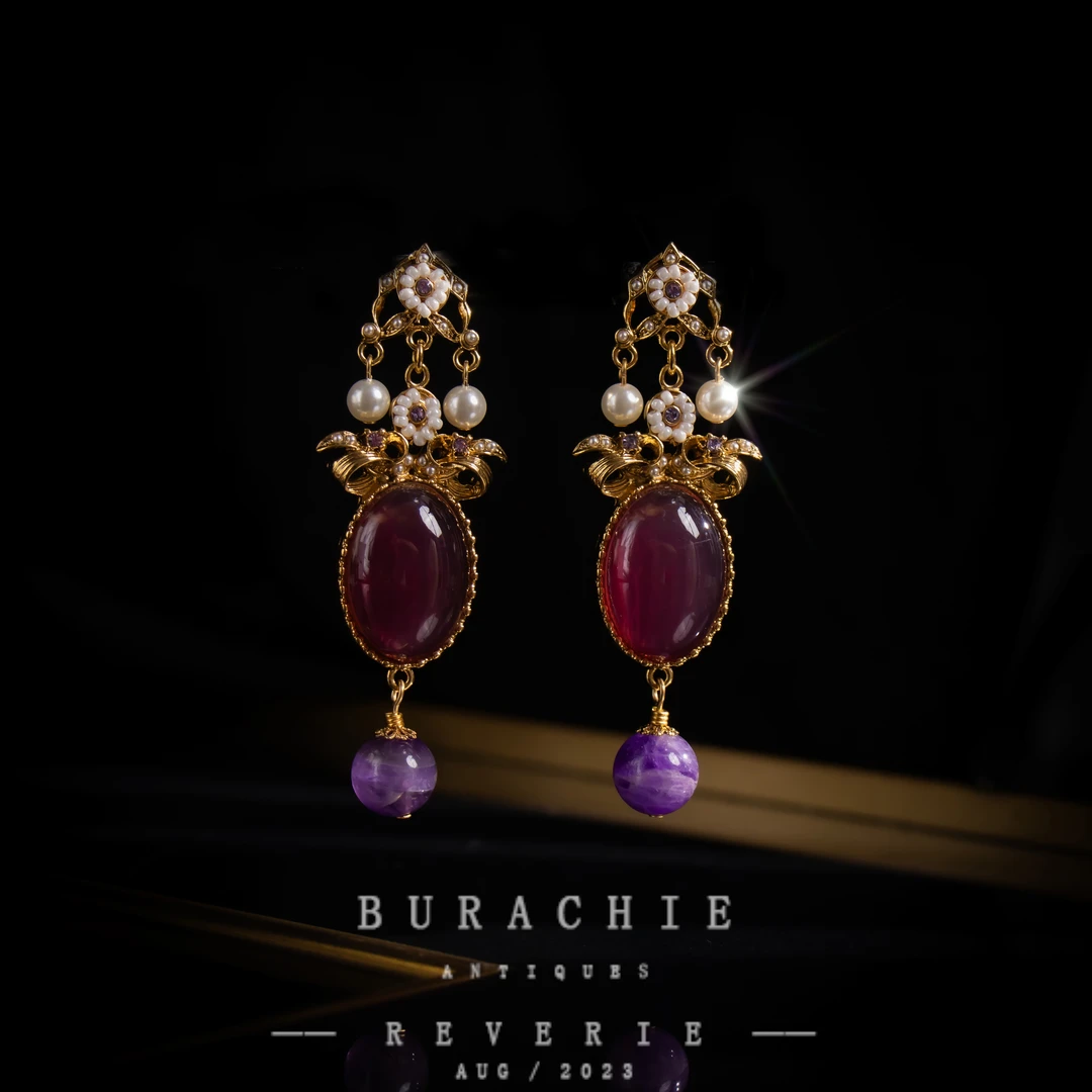 铜合金仿水晶耳饰 【6217】周年珍藏英｜经典原标克拉款CrownFrett