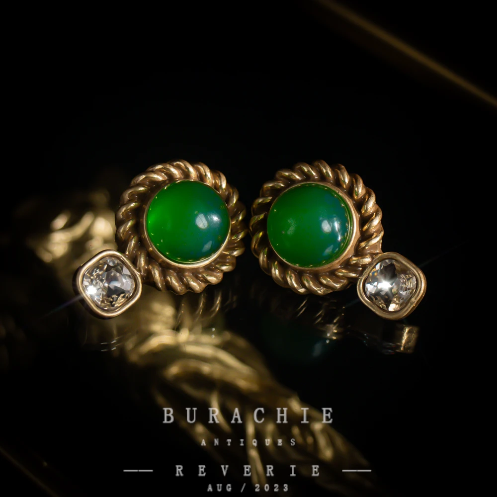 铜合金仿水晶耳饰 【3904】周年珍藏英｜经典原标克拉款CrownFrett