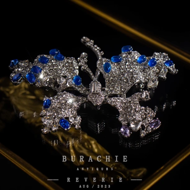 铜合金仿水晶胸针 英【8742】｜经典原标克拉珠宝款收工匠流光溢彩