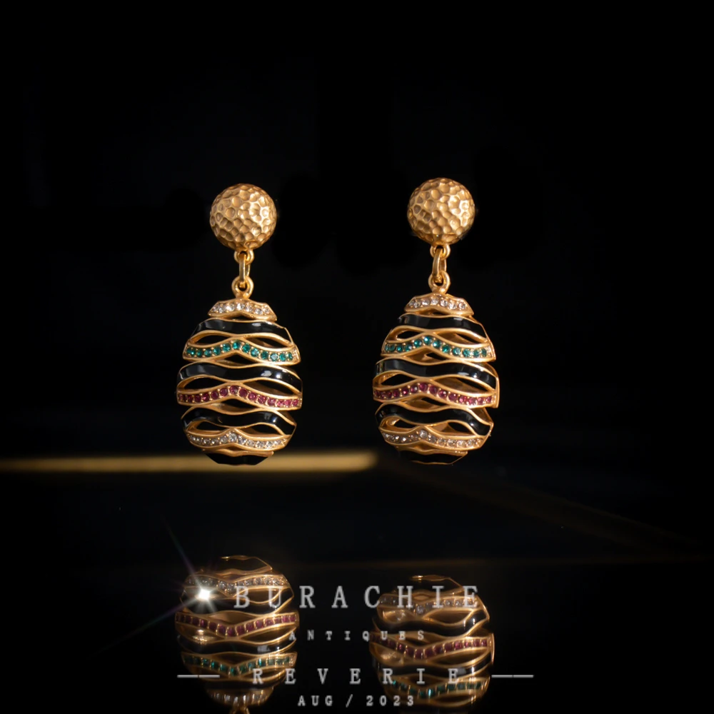 铜合金仿水晶耳饰 【7786】周年珍藏英｜经典原标克拉款CrownFrett