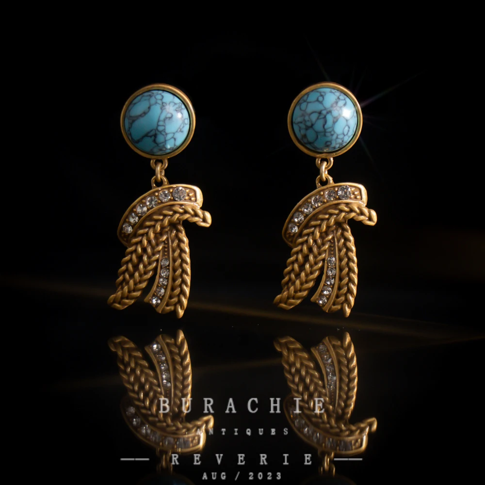 铜合金仿水晶耳饰 【2047】周年珍藏英｜经典原标克拉款CrownFrett