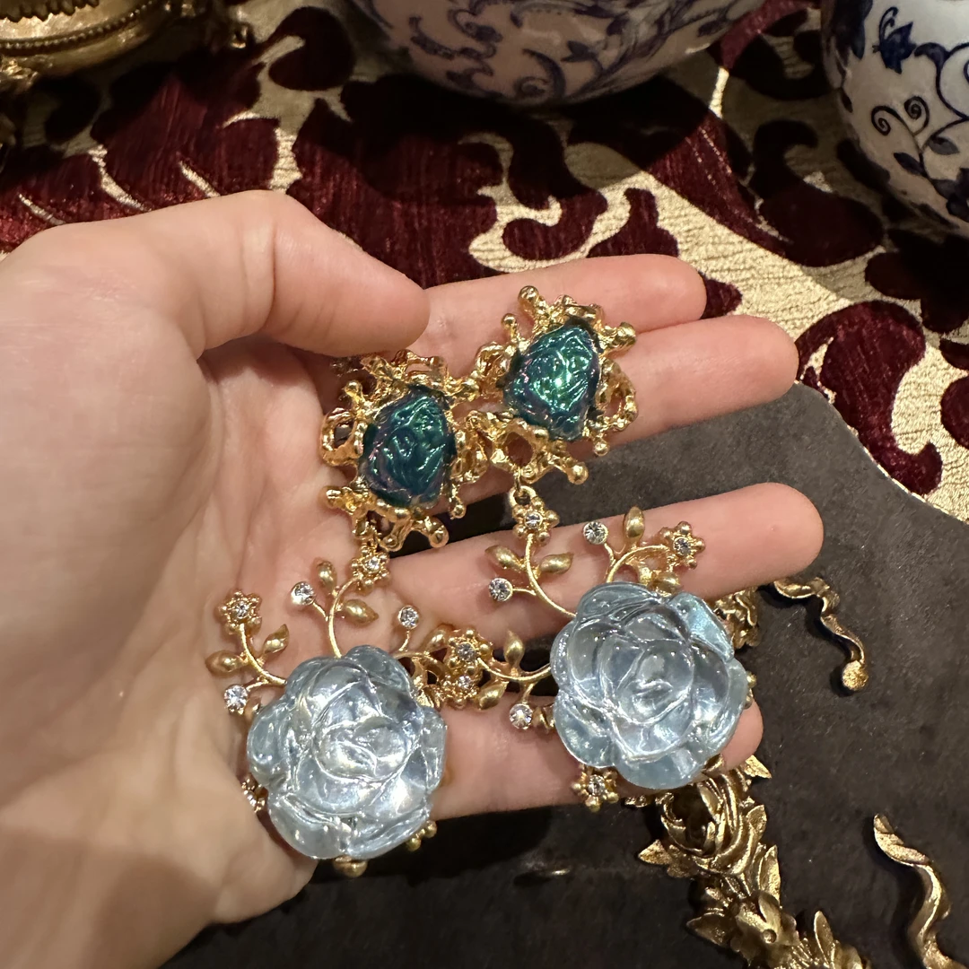 铜合金仿水晶耳饰 【7523】意｜精品店 高级即视感闪烁